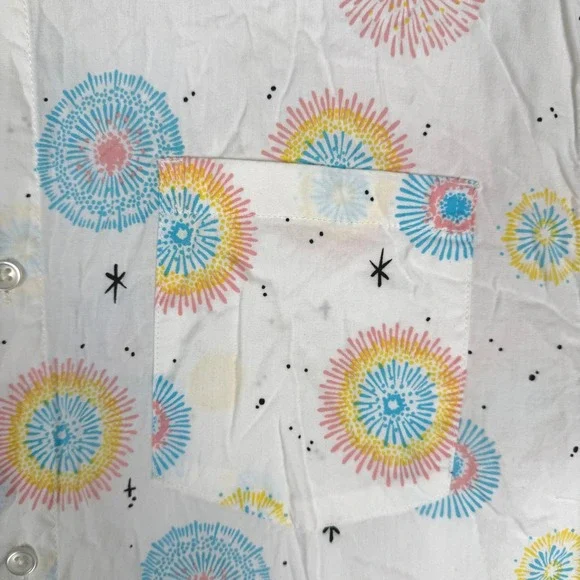 RVCA Luke Pelletier Fireworks AOP Short Sleeve Pocket Button Shirt Mens XL - Picture 4 of 8